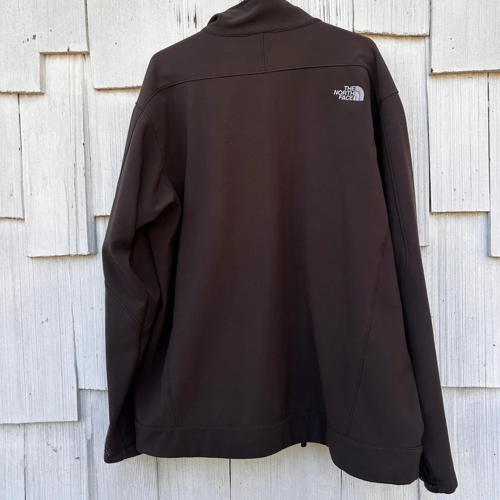 The‎ North Face Apex Softshell Jacket Men's XXL Brown Full Zip Outdoor